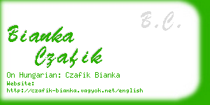 bianka czafik business card